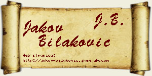 Jakov Bilaković vizit kartica